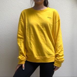H&M yellow long sleeve top